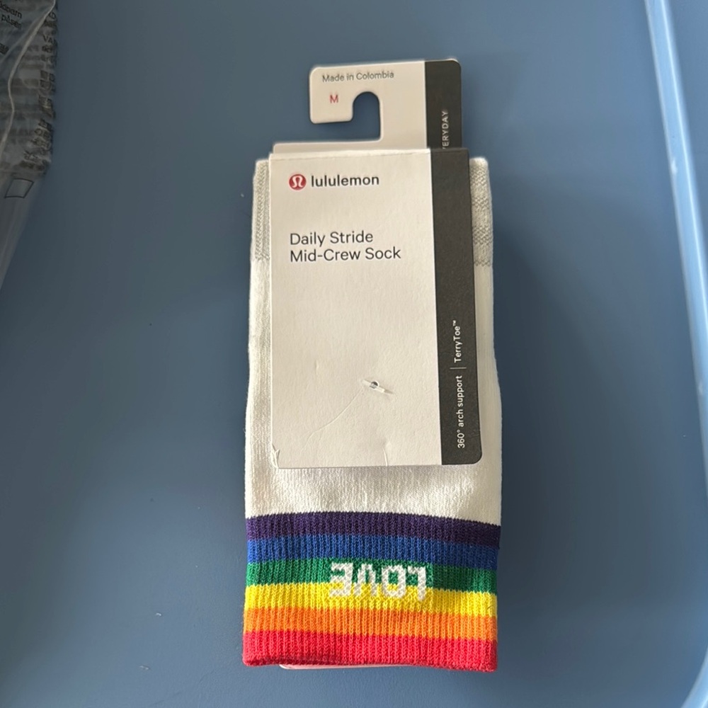 lululemon athletica Red and White Casual Socks